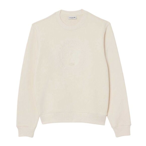Lacoste Sweaters - Lacoste Womens/Ladies Embroidered Crew Neck Sweatshirt / Cream